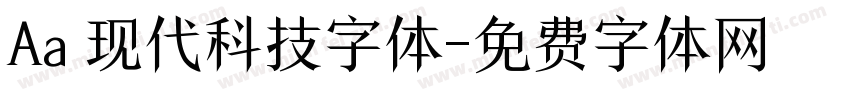 Aa 现代科技字体字体转换